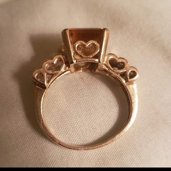 10k yellow gold citrine ring - Picture 2 of 4